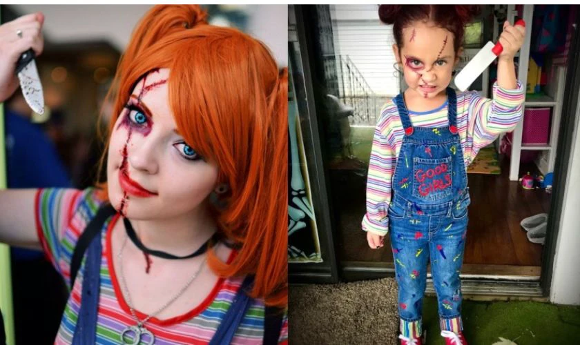 Hóa trang thành nhân vật búp bê Chucky trong Halloween
