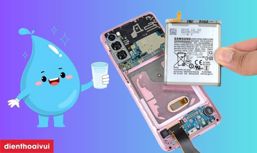 Thay pin cho điện thoại Samsung A31 c&oacute; mất chống nước kh&ocirc;ng?