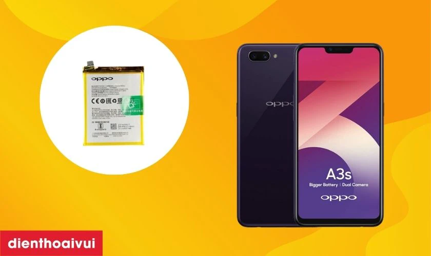 gi&aacute; thay pin oppo a3s