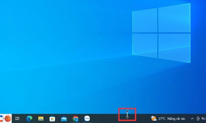 Cách chỉnh, thay đổi kích thước thanh công cụ nằm ngang trên máy tính Win 10, 11