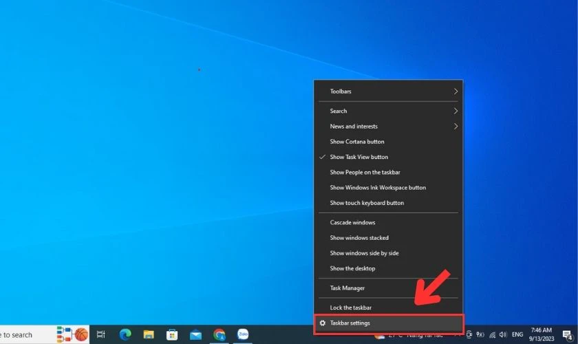 Thay đổi kiểu hiển thị của thanh Taskbar