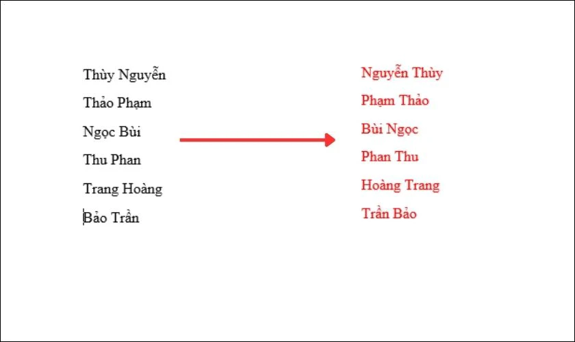 Kết quả sau khi d&ugrave;ng t&iacute;nh năng Replace trong Word 