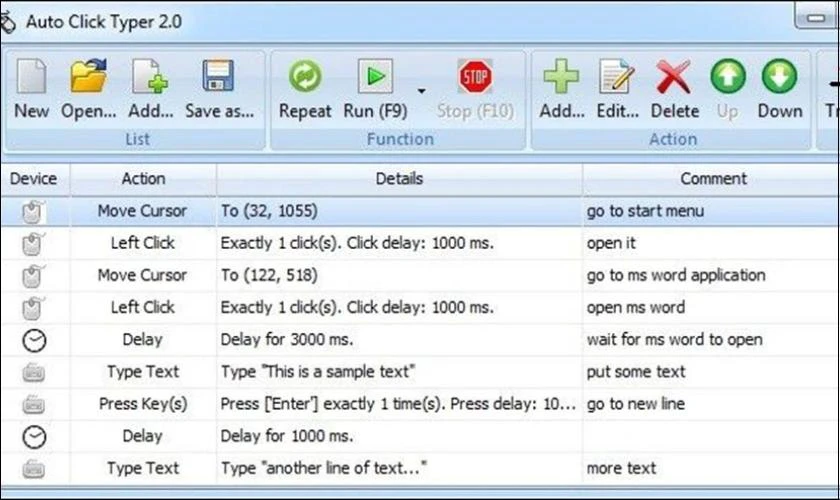 Phần mềm Auto Click Typer