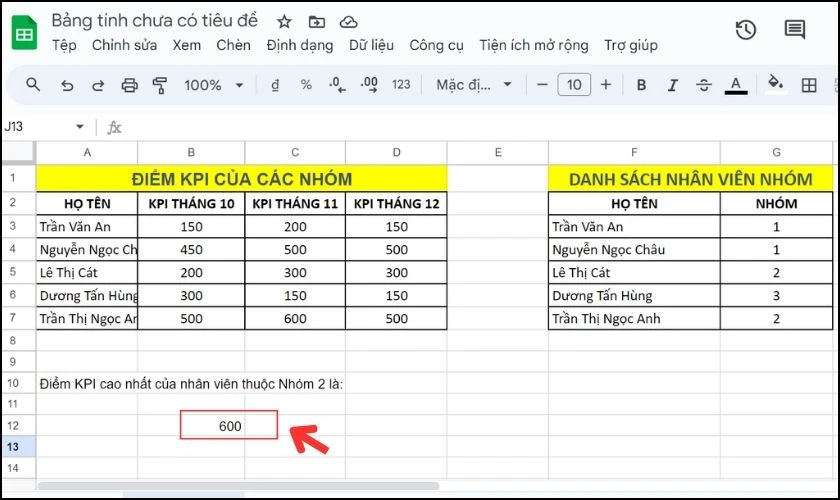 Nhập công thức hàm SUBTOTAL kết hợp với hàm VLOOKUP trong Excel