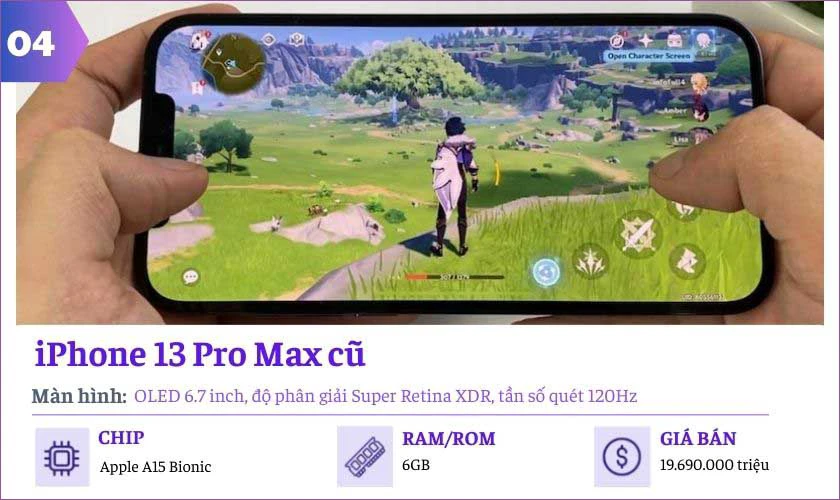 iPhone 13 Pro Max cũ - Top điện thoại chơi game tốt
