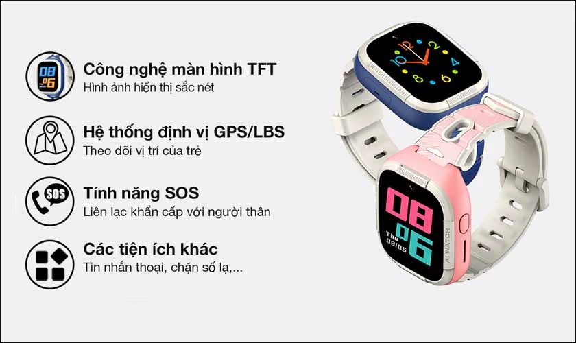 Kidcare S6 4G - Đồng hồ th&ocirc;ng minh định vị trẻ em gi&aacute; rẻ