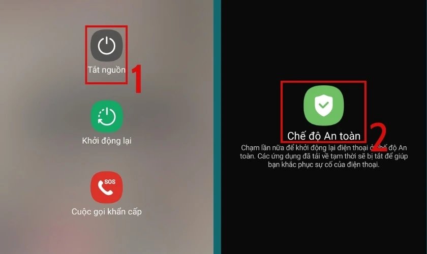 Khởi động điện thoại ở chế độ an to&agrave;n (Safe Mode)