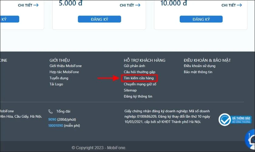 Chọn v&agrave;o mục T&igrave;m kiếm cửa h&agrave;ng