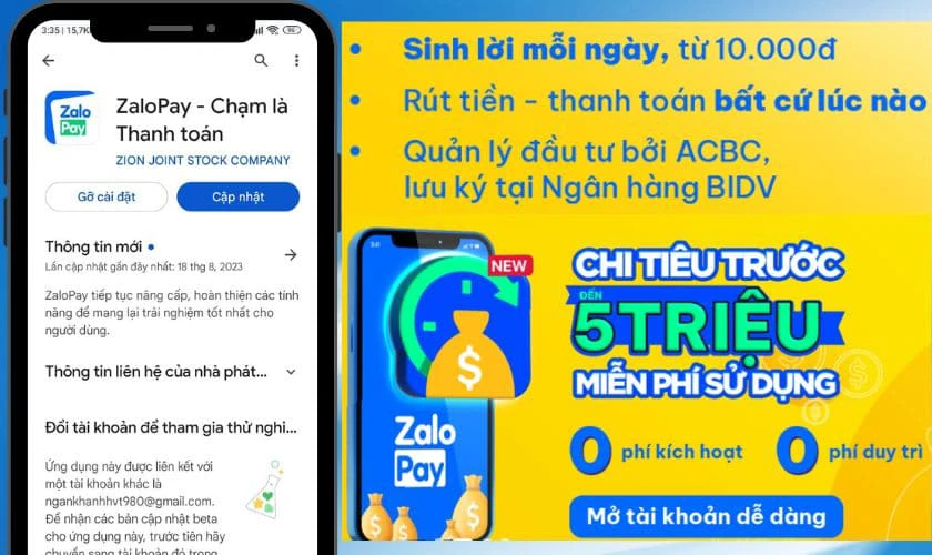 ZaloPay - Ứng dụng kiếm tiền online qua v&iacute; điện tử