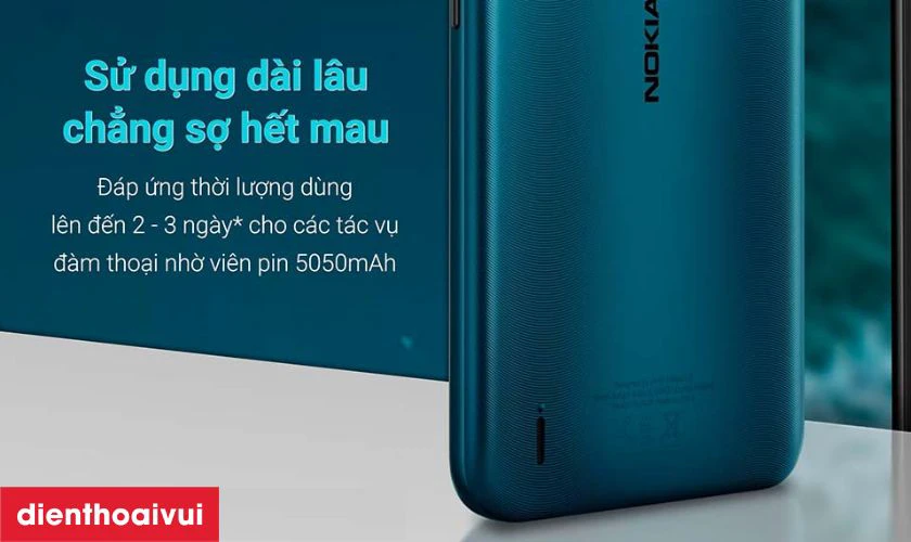 Nokia C21 Plus 2GB 32GB sở hữu pin 5050mAh thời lượng khủng
