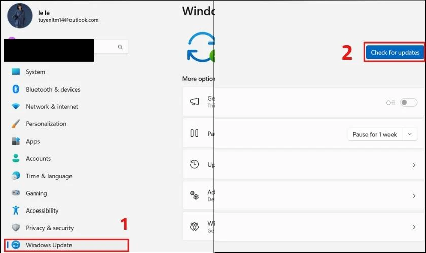 Cập nhật phiên bản Win 11 mới nhất để kết nối tai nghe