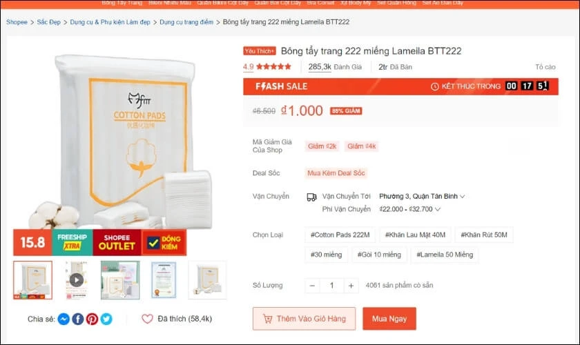 Bạn v&agrave;o mục Deal 1K để t&igrave;m mua c&aacute;c sản phẩm c&oacute; gi&aacute; trị 1K