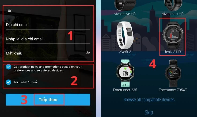 Bạn chọn v&agrave;o loại đồng hồ Garmin 