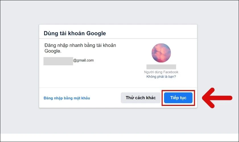 Nhấp Tiếp tục