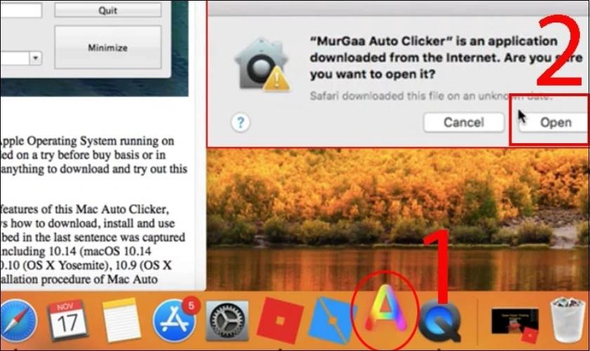 Khởi chạy phần mềm auto Click kh&ocirc;ng chiếm chuột 