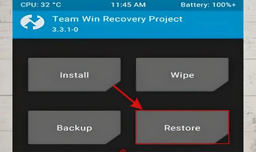 Khôi phục bản sao lưu Nandroid hệ thống khi Xiaomi bị Brick