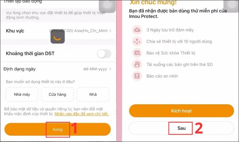Bạn đ&atilde; tiến h&agrave;nh đăng k&yacute; v&agrave; th&ecirc;m camera v&agrave;o phần mềm Imou Life