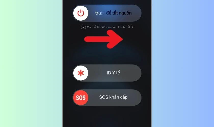 Kéo thanh trượt sang phải, đợi 30 giây cho điện thoại tắt hẳn