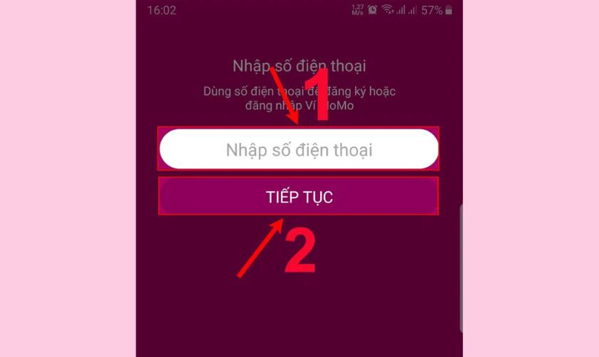 Tạo t&agrave;i khoản mới để thay đổi số điện thoại tr&ecirc;n v&iacute; MoMo