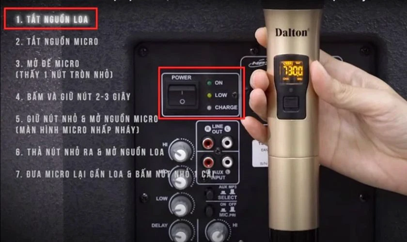 C&aacute;ch kết nối micro kh&ocirc;ng d&acirc;y với loa Bluetooth khi kh&ocirc;ng bắt được tần số