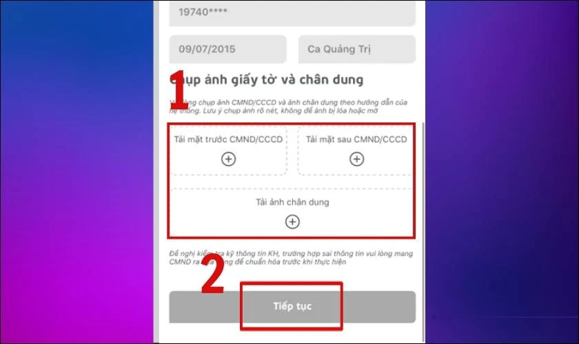 Tiến hành nhập các thông tin trước khi chuyển đổi eSIM