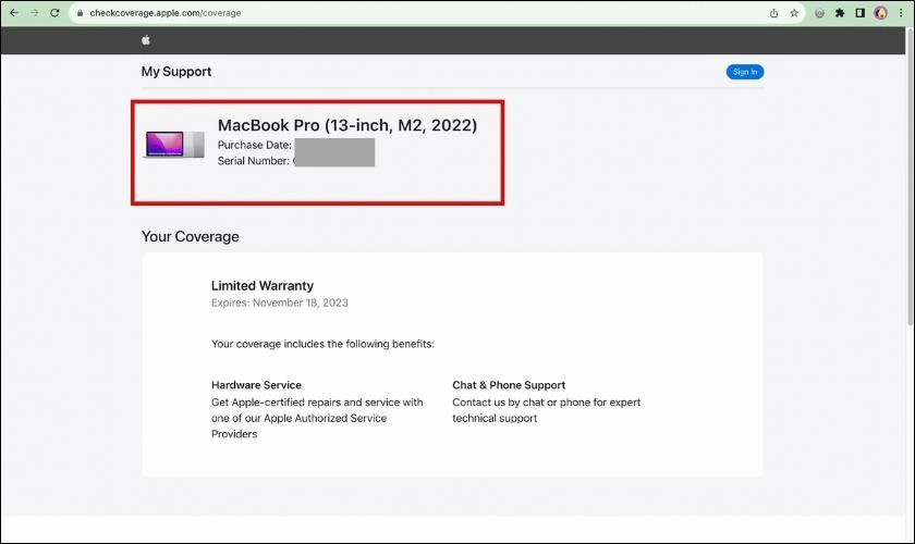 Cách check ngày sản xuất MacBook