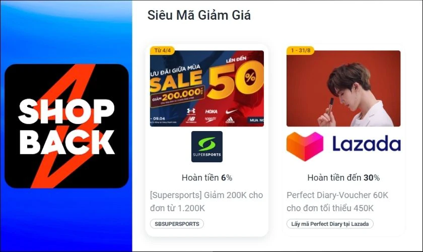 Shop Back - Ứng dụng kiếm tiền online nhờ s&agrave;n TMĐT