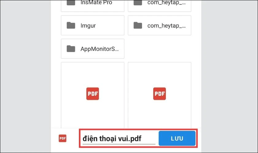 Cuối cùng, bạn đổi tên tệp, chọn nơi lưu trữ và ấn Lưu để hoàn tất