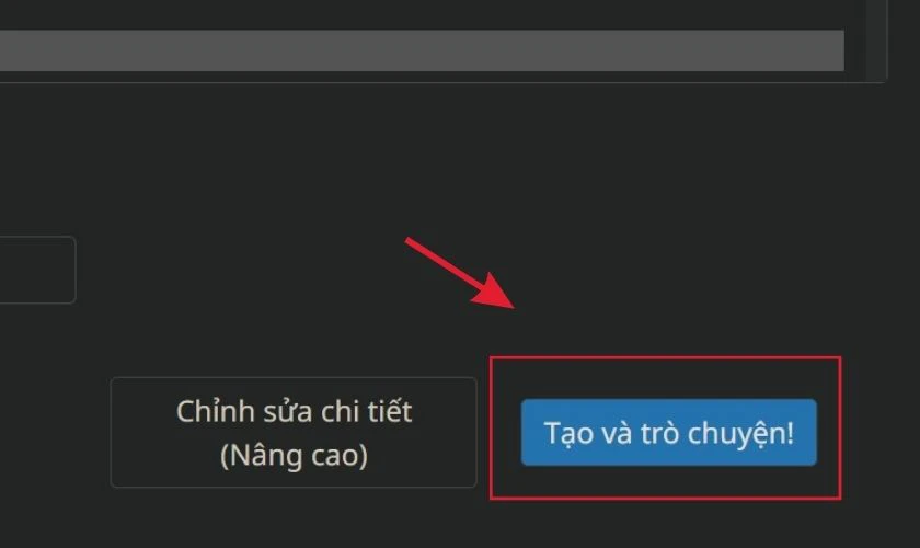 Nhấn chọn Tạo v&agrave; tr&ograve; chuyện!