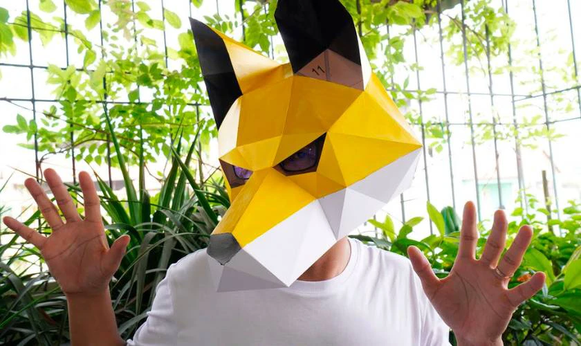 Mặt nạ Halloween 3D theo kiểu Geometric đẹp