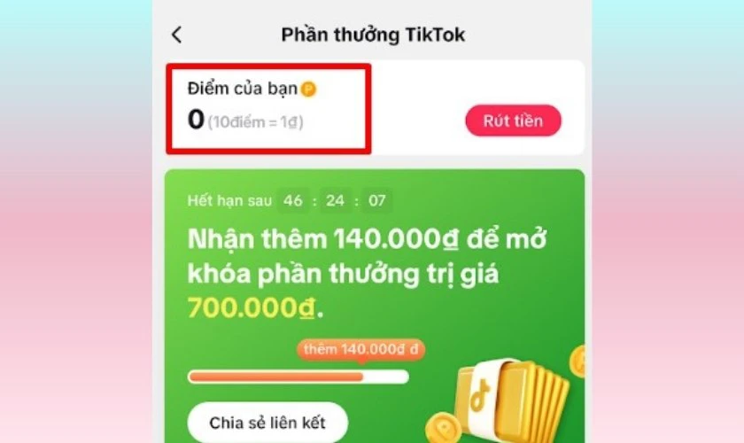 Số điểm tương ứng với số tiền