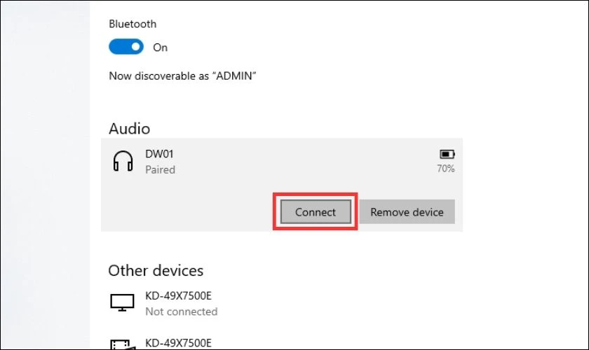 Cách kết nối thiết bị bluetooth với máy tính