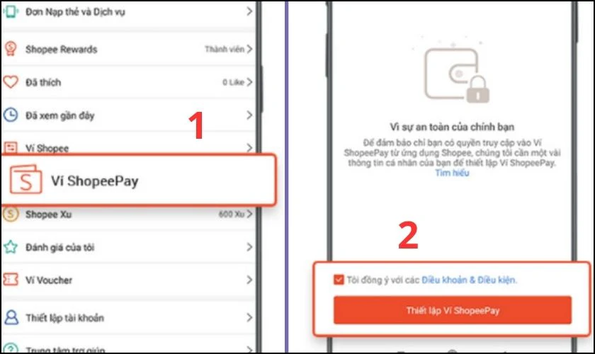 T&igrave;m v&agrave; nhấn chọn v&agrave;o d&ograve;ng V&iacute; ShopeePay