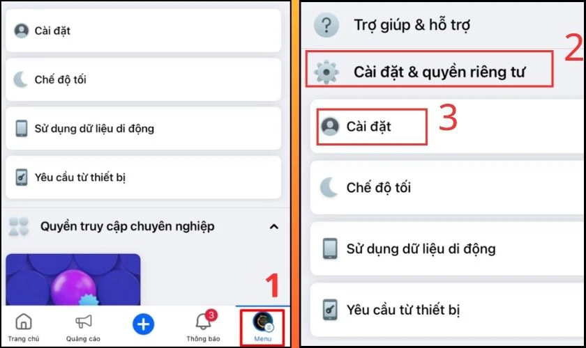 Xóa bộ nhớ đệm trực tiếp trên ứng dụng Facebook