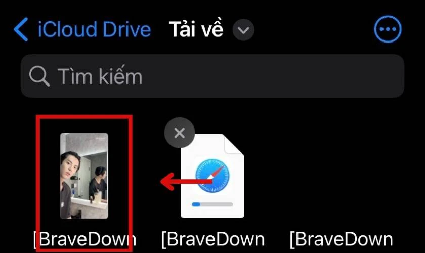 Video được tải xuống sẽ nằm ở trong mục tải về của điện thoại