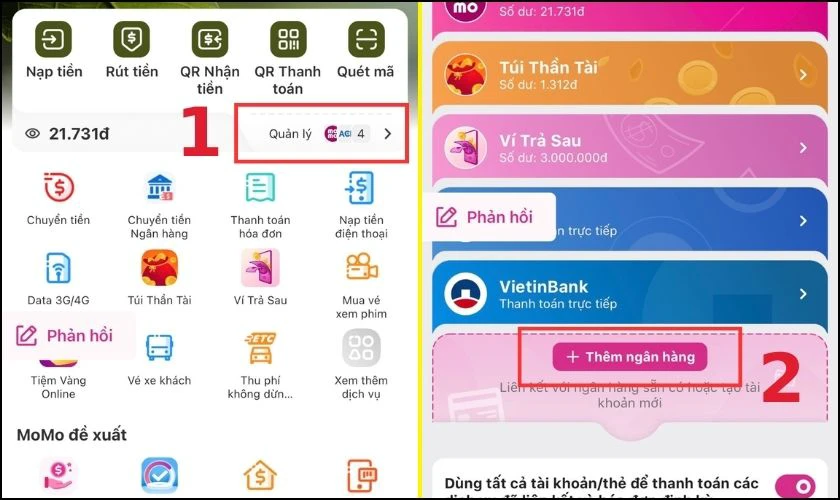 C&oacute; thể li&ecirc;n kết lại với ng&acirc;n h&agrave;ng vừa hủy li&ecirc;n kết MoMo kh&ocirc;ng