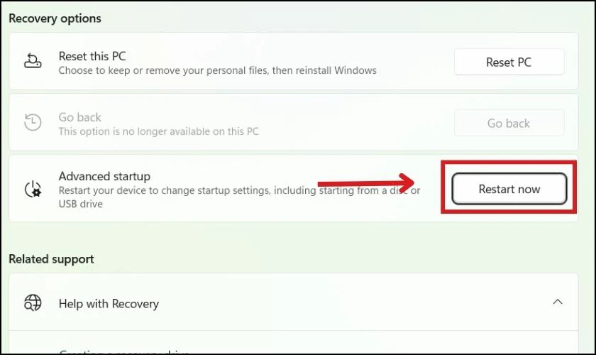 Nhấp v&agrave;o mục Start Now 