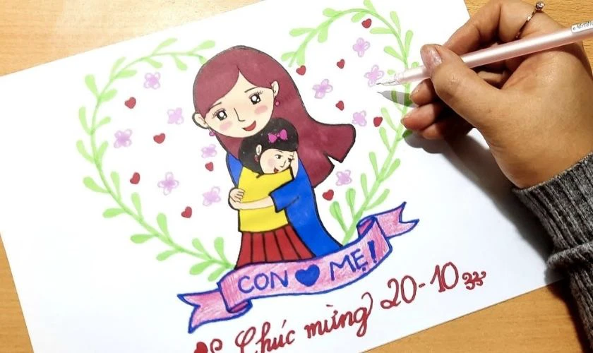Vẽ tranh nghệ thuật, chân dung làm quà 20/10
