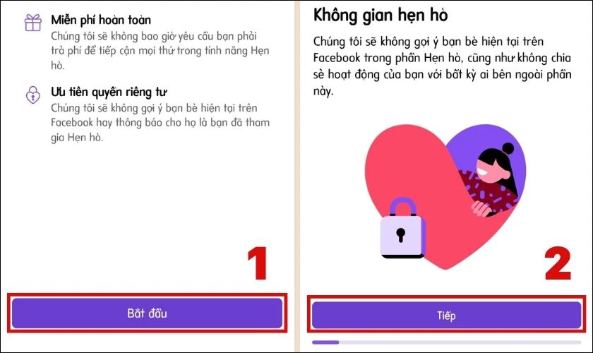Chọn Tiếp tục tại mục Kh&ocirc;ng gian hẹn h&ograve;