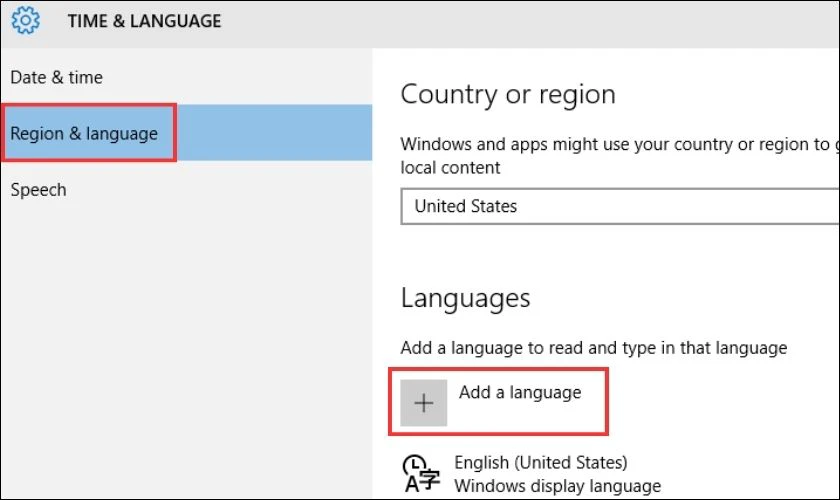 Chọn vào mục Add thêm ngôn ngữ