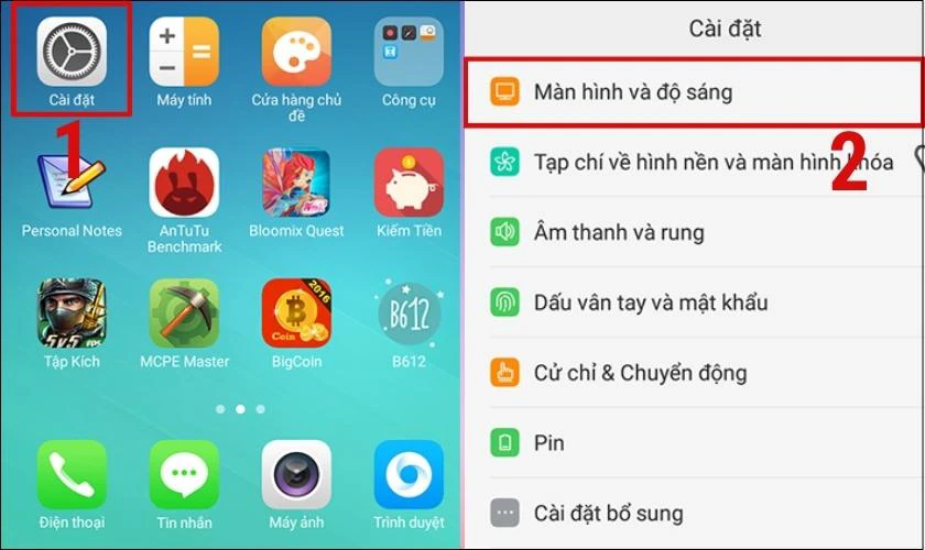 C&aacute;ch thay đổi kiểu chữ tr&ecirc;n điện thoại Oppo 