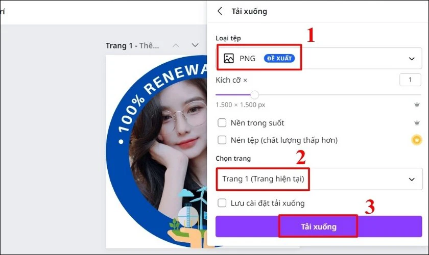 Chọn Loại tệp v&agrave; Chọn trang