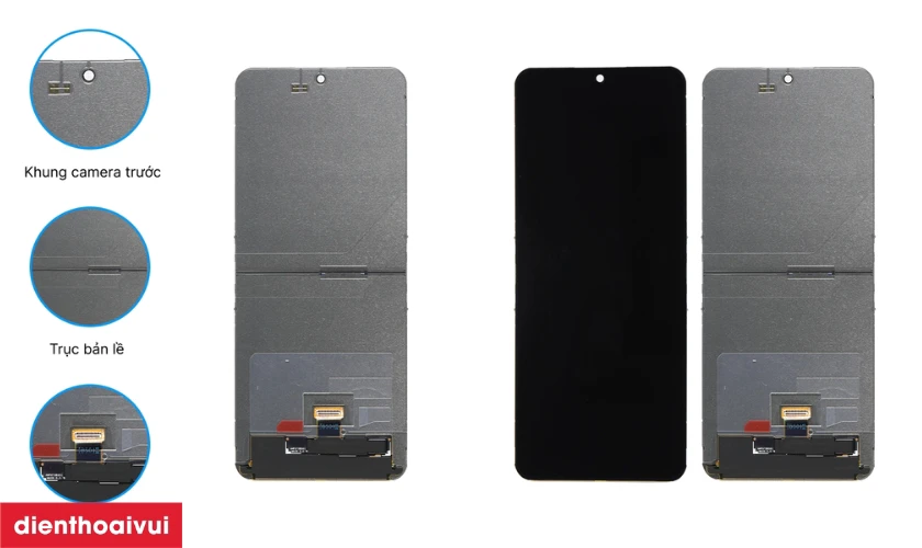 hình ảnh thực tế màn hình samsung z flip 4