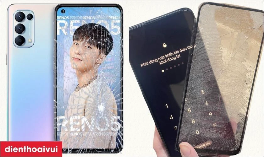 Khi n&agrave;o cần thay k&iacute;nh m&agrave;n h&igrave;nh điện thoại OPPO Reno 5?