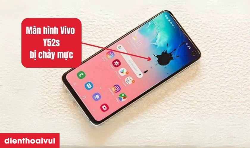 M&agrave;n h&igrave;nh bị loang mực