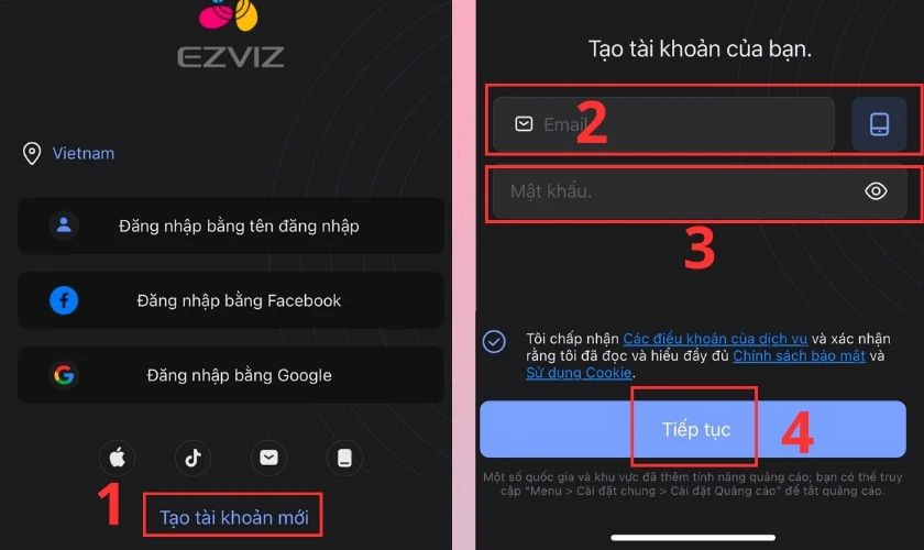 Cho ph&eacute;p c&agrave;i đặt v&agrave; quản l&yacute; camera Ezviz tr&ecirc;n điện thoại di động