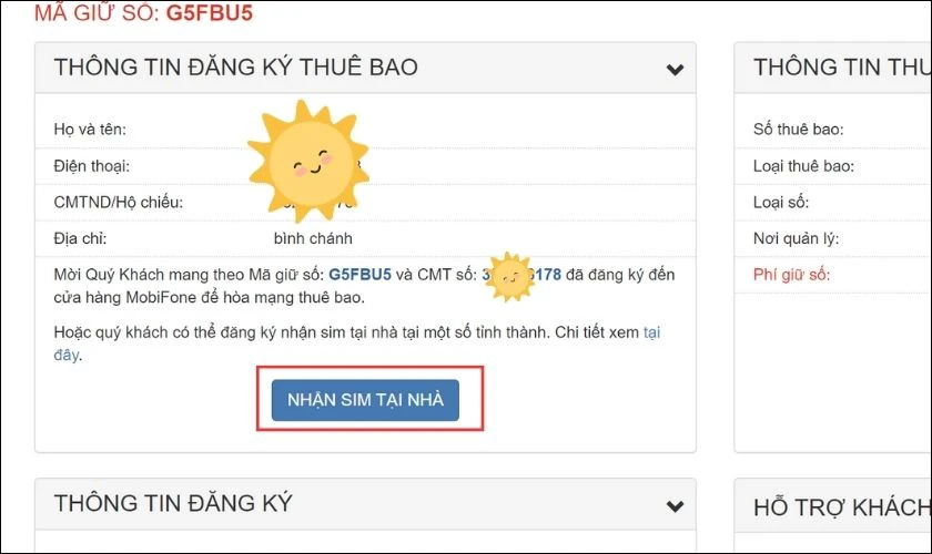 Bạn c&oacute; thể chọn NHẬN SIM TẠI NH&Agrave;