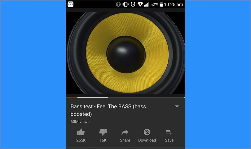 Tạo độ rung với nhạc c&oacute; nhiều bass to, mạnh