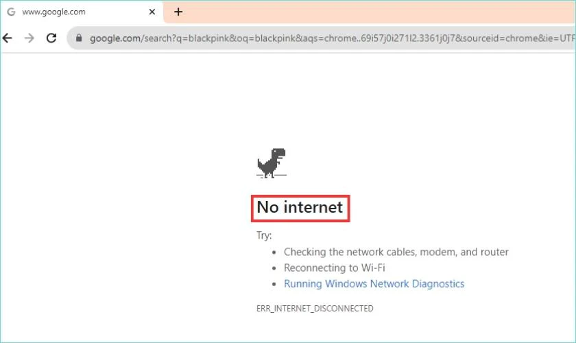 Kiểm tra lại kết nối Internet, WiFi tr&ecirc;n m&aacute;y t&iacute;nh