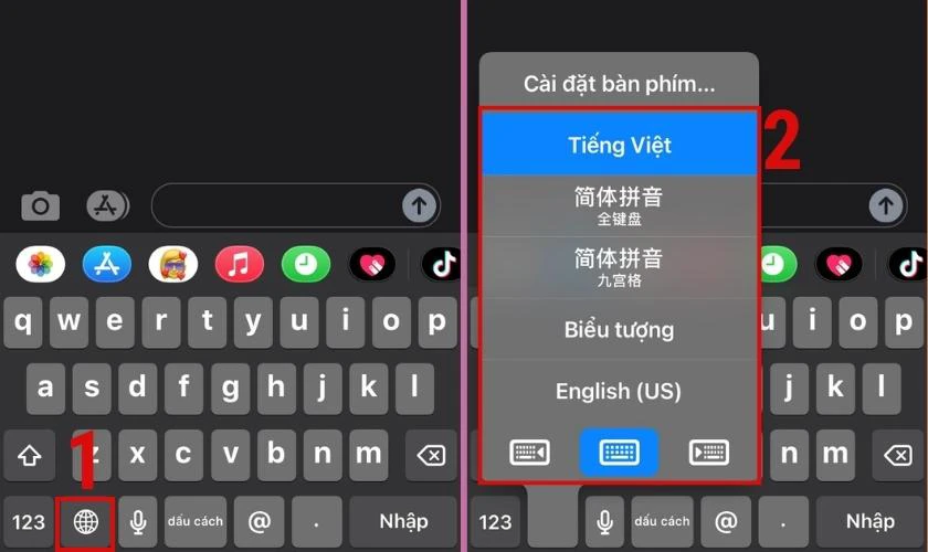 Thay đổi nhanh bàn phím trên điện thoại